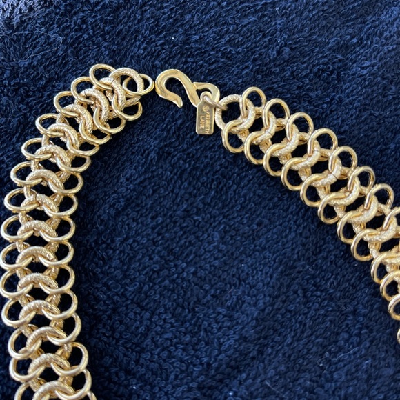 KENNETH J LANE| Gold Tone Statement Dangle Ball Collar Necklace 16” - Picture 5 of 6